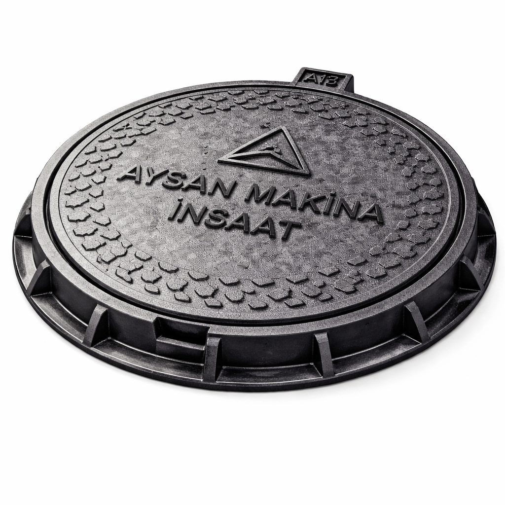 Aysan Makina İnşaat A15 kompozit rögar kapağı çizimi, Ankara altyapı çözümleri için ideal.